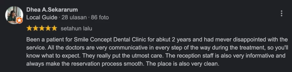 testimoni pasien dental clinic terdekat dari kemang - 3